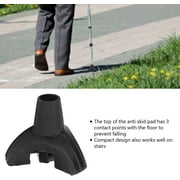 2PCS Cane Tips, Mobility Aid for Stability, Soft Silicone Prevent Slipping Fall Walking Sticks Foot Pad with 3 Prong Non-Slip Rubber Tripod Cane Tip Self Standing Base Replacement Rubber Foot Pad